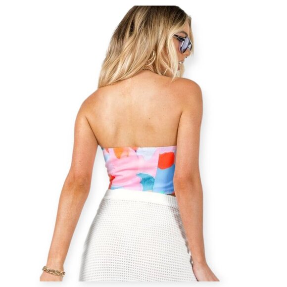 Princess Polly Love All Corset Strapless Multicoloured Top size 4 EUC - Picture 7 of 16